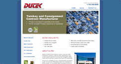 Desktop Screenshot of dutek.com